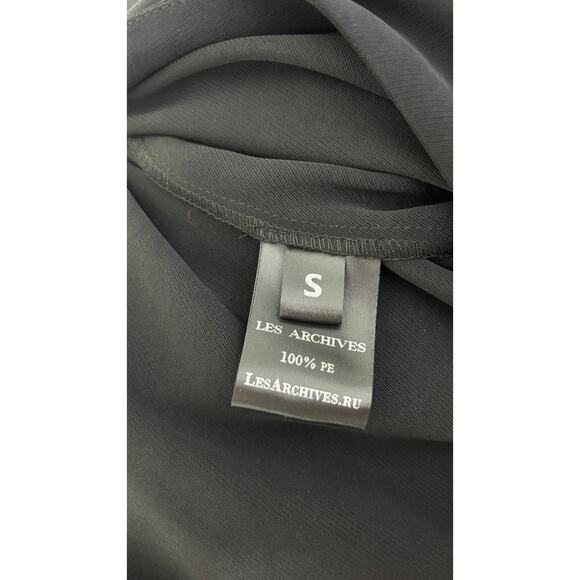 Les Archives Liberte Jumpsuit V Neckline Padded Shoulders Womens Small Black New - Picture 13 of 15